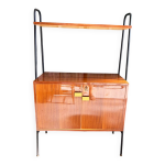 Buffet haut moderniste en acajou et métal Buffet haut moderniste en acajou et métal