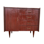 Buffet haut pieds fuseaux vintage 1950 Buffet haut pieds fuseaux vintage 1950