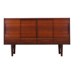 Buffet haut en teck, design danois, annes 1960, fabricant : pmj viby j
