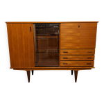 Buffet haut, vitrine et secr�taire, scandinave en teck, france vers 1960