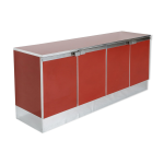 Buffet laque rouge 1980
