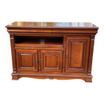 Buffet louis philippe campagnard en bois avec 2 tiroirs et 3 portes 126cm
