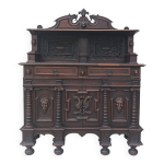 Buffet louis xiii en chne et noyer