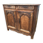 Buffet louis xv ancien en chne massif  2 tiroirs et 2 portes