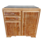 Buffet mado en bois, marbre et cuivre, restauré Buffet mado en bois, marbre et cuivre, restauré