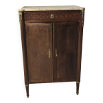 Buffet en marbre et marqueterie style louis xvi