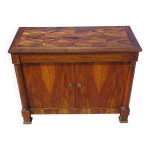 Buffet marqueté style empire, 2 portes et 1 tiroir Buffet marqueté style empire, 2 portes et 1 tiroir