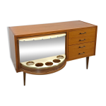 Buffet, meuble bar en bois laqu, 1950 - 60