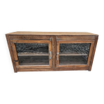 Buffet - meuble tv vitr en teck birman