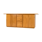 Buffet en orme massif et laiton par romanutti italie annes 1970