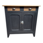 Buffet parisien noir bois brut