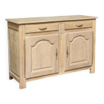 Buffet rustique, meuble vintage tons clair, bahut bois massif