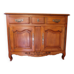 Buffet rustique - style louis xv - rgence - chevill - teinte merisier - bois massif