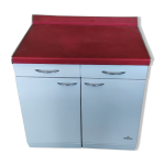 Buffet en t�le �maill�e deux portes deux tiroirs