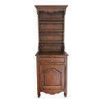Buffet vaisselier ancien en chne massif style louis xv