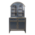 Buffet vaisselier double corps bois laqu� gris - une paire disponible (a)