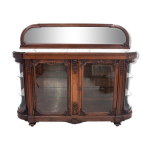 Buffet en verre avec dessus en marbre, france, 1880