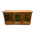 Buffet vintage en bambou miroir par maugrion pour roche bobois, annes 1970. france