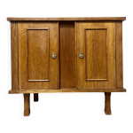 Buffet vintage en chne clair 1960
