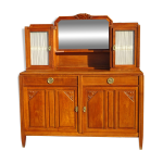 Buffet vintage en chne avec gurites et miroir