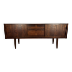 Buffet vintage danois en palissandre avec portes coulissantes en teck des annes 1960.