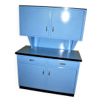 Buffet vintage en formica bleu clair atelier keller cuisine rétro 1960 Buffet vintage en formica bleu clair atelier keller cuisine rétro 1960
