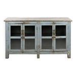 Buffet vitr� en bois massif patin�