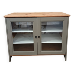Buffet vitr avec plateau bois