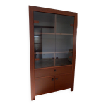 Buffet vitrine bois massif
