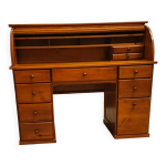 Bureau amricain  cylindre en pin massif