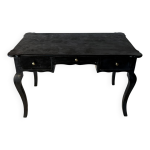 Bureau ancien patin noir pieds galbs et style campagne chic