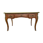 Bureau d'apparat de style louis xv dessus de cuir rouge xx sicle