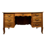 Bureau de centre poque louis xv en merisier massif vers 1750 ouverture en