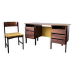 Bureau et sa chaise scandinave palissandre Bureau et sa chaise scandinave palissandre