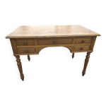 Bureau en chne 5 tiroirs