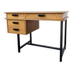 Bureau chne mtal anne 50 moderniste