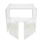 Bureau, coiffeuse et tabouret plexiglass 1970