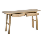 Bureau console chne massif