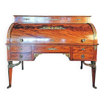 Bureau cylindre empire retour d'egypte acajou et bronze dor