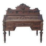 Bureau cylindre louis xiii en chne poque 19me