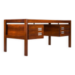 Bureau danois moderne du milieu du sicle en teck de dyrlund, annes 1960