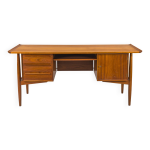 Bureau de direction danois en teck par arne vodder pour h. p. hansen, années 1960 Bureau de direction danois en teck par arne vodder pour h. p. hansen, années 1960
