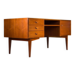 Bureau de direction moderne en teck du milieu du siècle, allemagne, années 1960 Bureau de direction moderne en teck du milieu du siècle, allemagne, années 1960