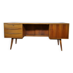 Bureau de direction en noyer, annes 1960