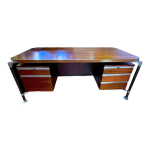 Bureau de direction vintage à double caisson par ico parisi & alexandro ferrari pour mim, 1960s Bureau de direction vintage à double caisson par ico parisi & alexandro ferrari pour mim, 1960s