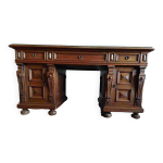 Bureau directoire victorian style anglais ministriel prsidentiel deux cts 150 cm chne massif