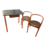 Bureau écolier et chaises années 50 Bureau écolier et chaises années 50