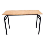Bureau colier double, bois et mtal, vintage, annes 60