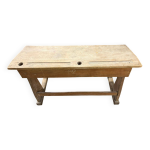 Bureau d �colier vintage double en bois