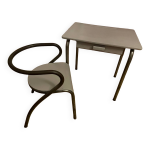 Bureau enfant et chaise mullca 300 - vintage annes 50 - jacques hitier - tbe
